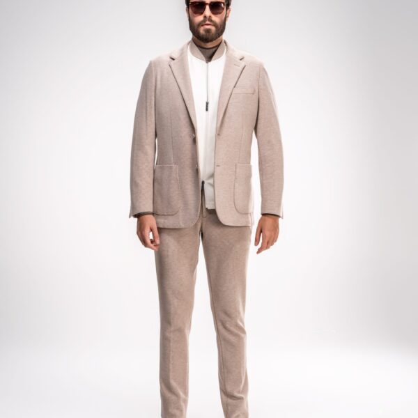 Men’s Beige Corduroy Blazer & Trouser Set
